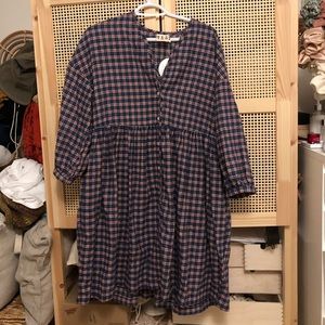 Beaton Linen House Dress in Old flannel